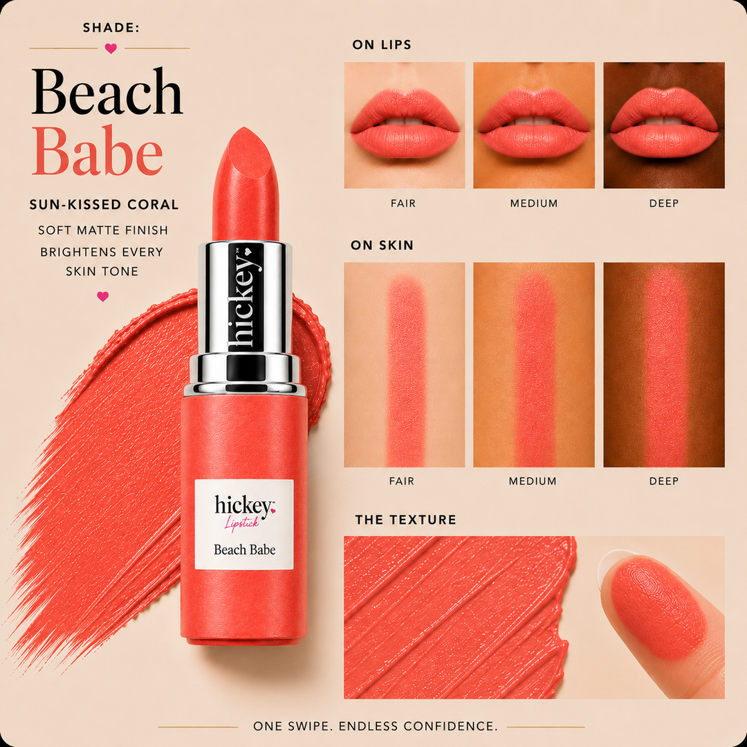 Beach Babe Refill | Peachy Coral Lipstick Refill for Hickey Wearable Lipstick Pendant