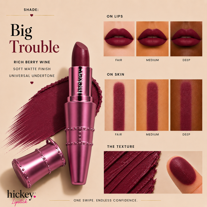 BIG TROUBLE | Berry Wine Refillable Lipstick