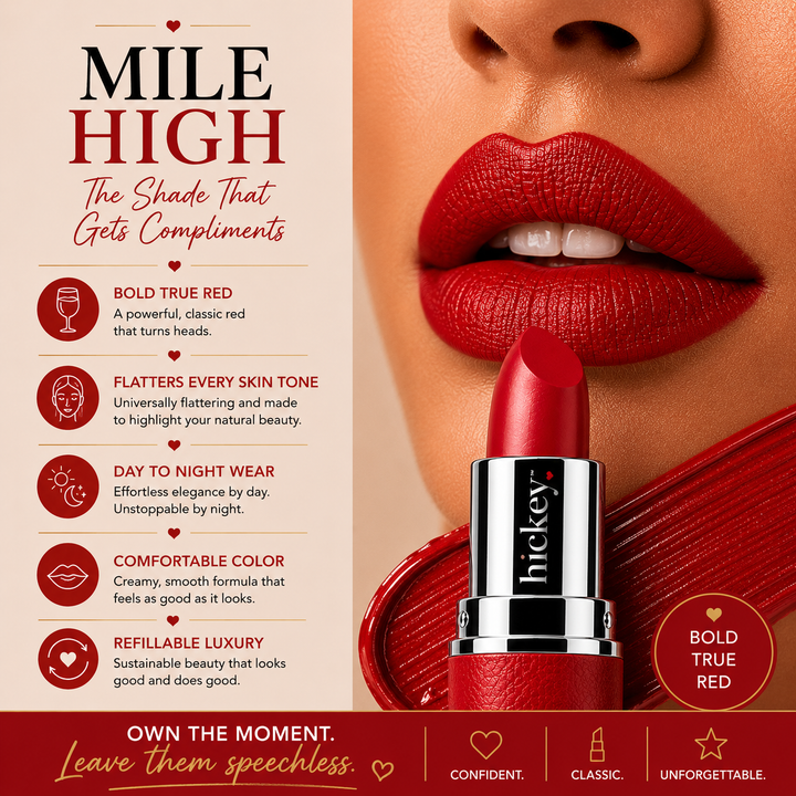 Mile High Refill | Classic Red Lipstick Refill for Hickey Wearable Lipstick Pendant