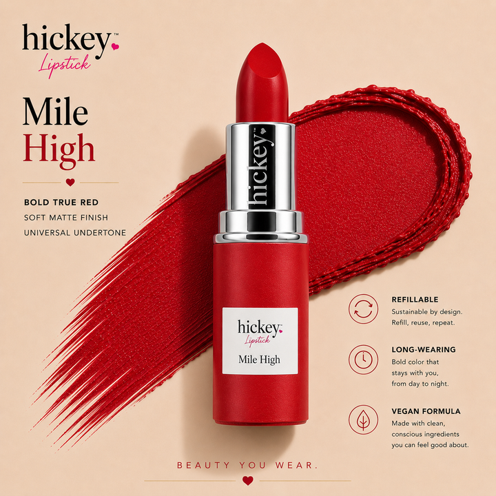 Mile High Refill | Classic Red Lipstick Refill for Hickey Wearable Lipstick Pendant