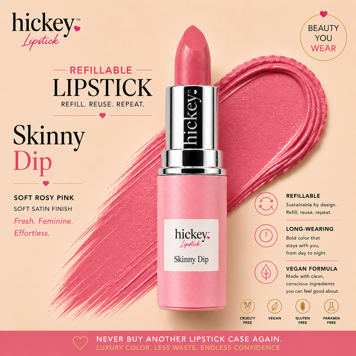 Skinny Dip Refill | Soft Pink Lipstick Refill for Hickey Wearable Lipstick Pendant