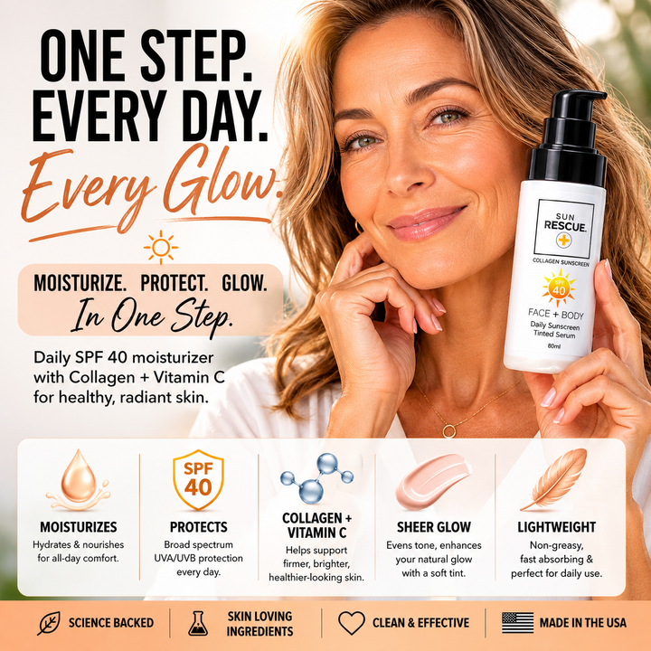 Sun Rescue SPF 40 | Tinted Sun Protection with Collagen & Vitamin C