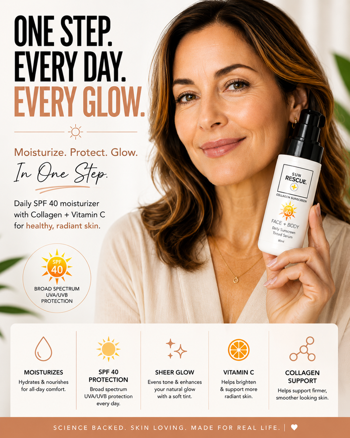 Sun Rescue SPF 40 | Tinted Sun Protection with Collagen & Vitamin C
