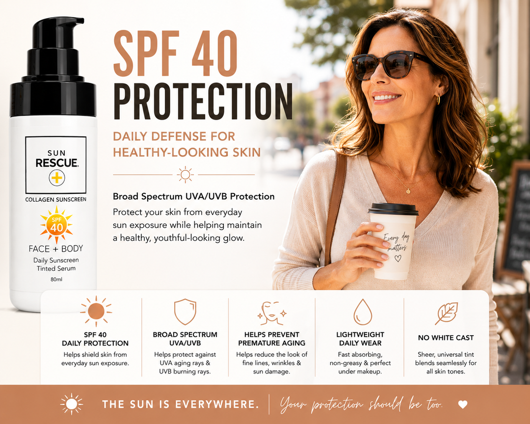 Sun Rescue SPF 40 | Tinted Sun Protection with Collagen & Vitamin C